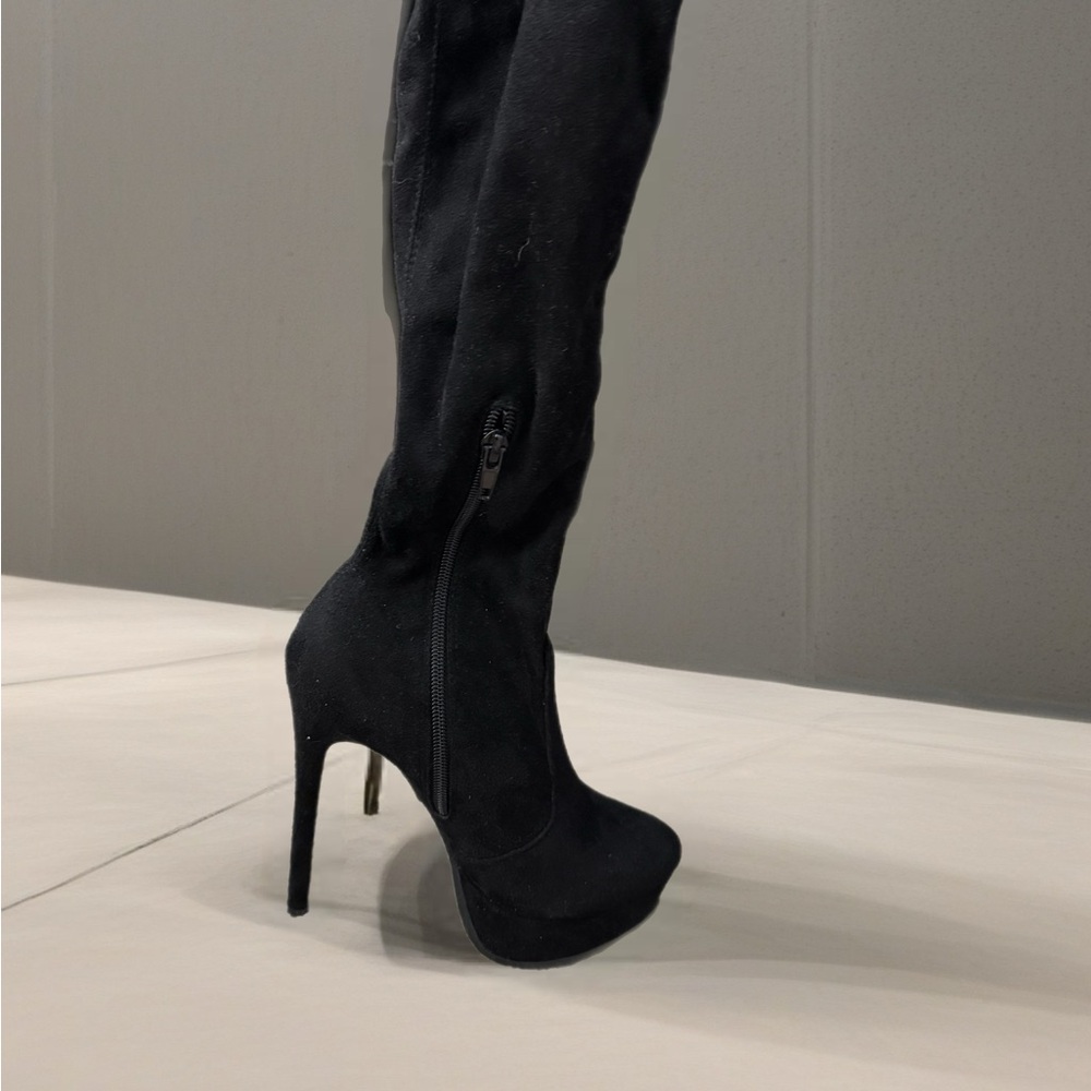 Elegant Black Women's over the knee Boots